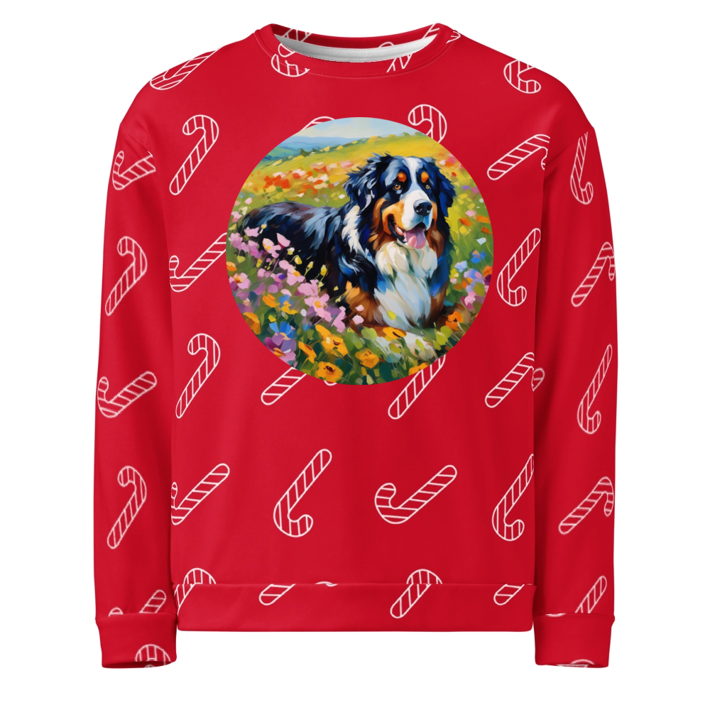 PugMug Custom Bernese Mountain Dog Ugly Christmas Sweatshirt