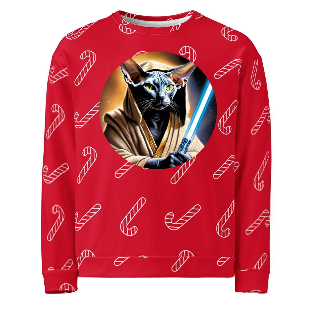 PugMug Custom Black Sphynx Cat Ugly Christmas Sweatshirt