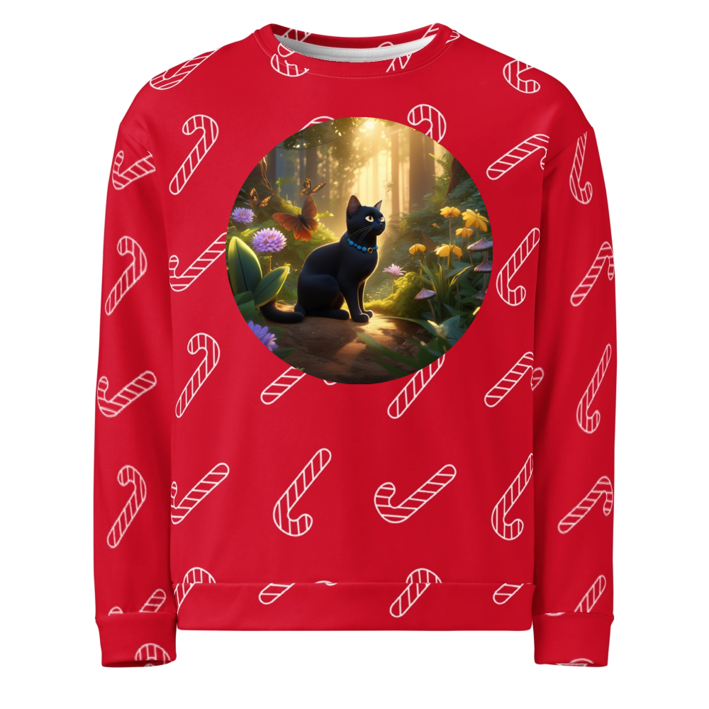 PugMug Custom Black Exotic Cat Ugly Christmas Sweatshirt