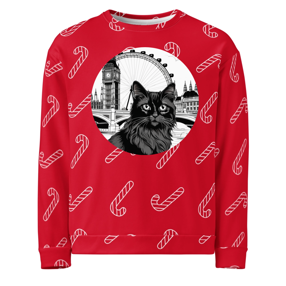 PugMug Custom Black Ragdoll Cat Ugly Christmas Sweatshirt