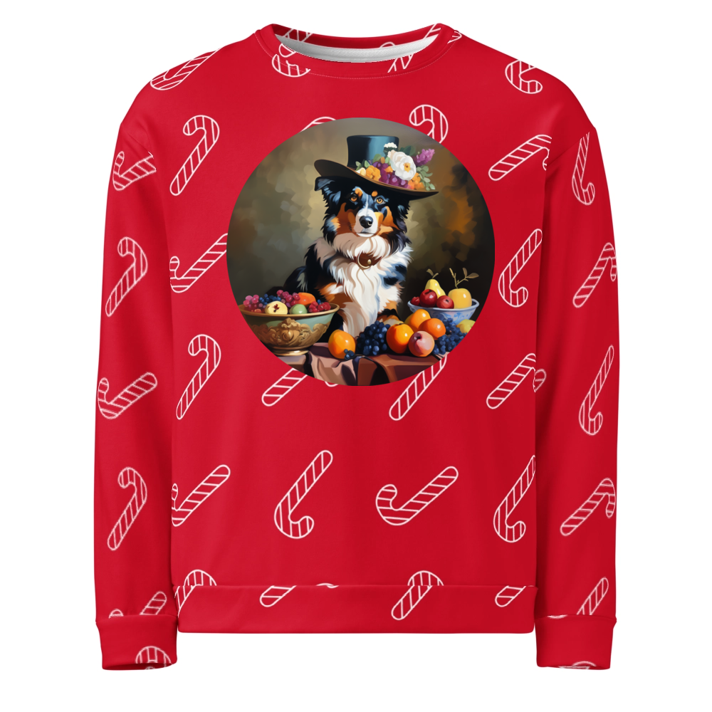 PugMug Custom Australian Shepherd Dog Ugly Christmas Sweatshirt