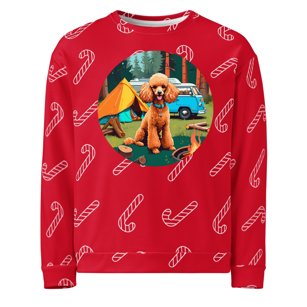 PugMug Custom Tan Poodle Ugly Christmas Sweatshirt