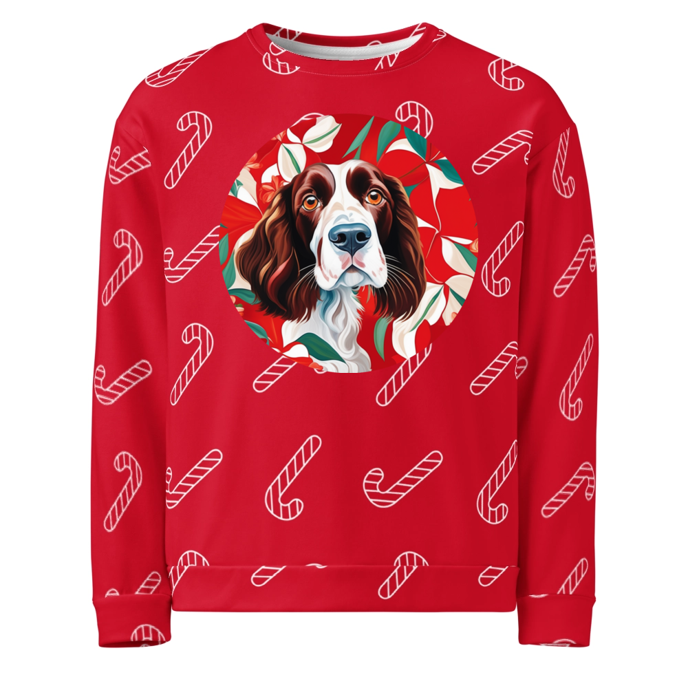PugMug Custom English Springer Spaniel Ugly Christmas Sweatshirt