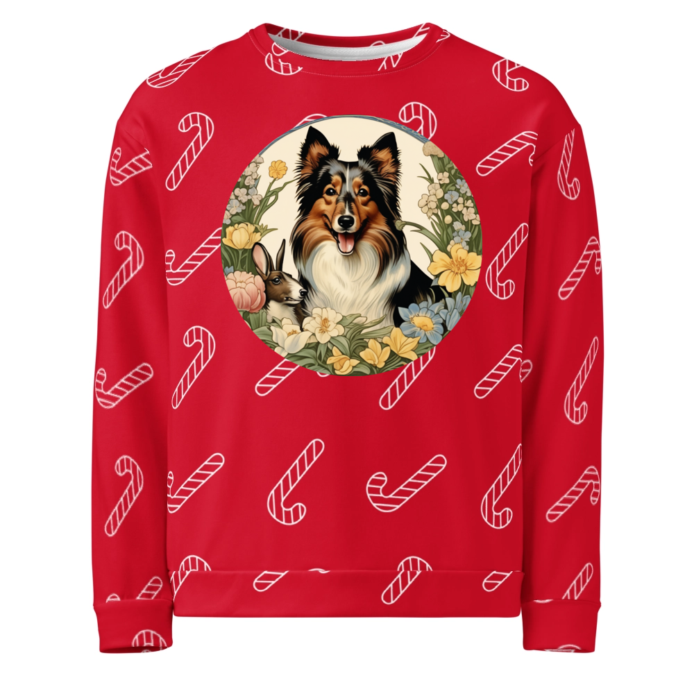 PugMug Custom Shetland Sheepdog Ugly Christmas Sweatshirt