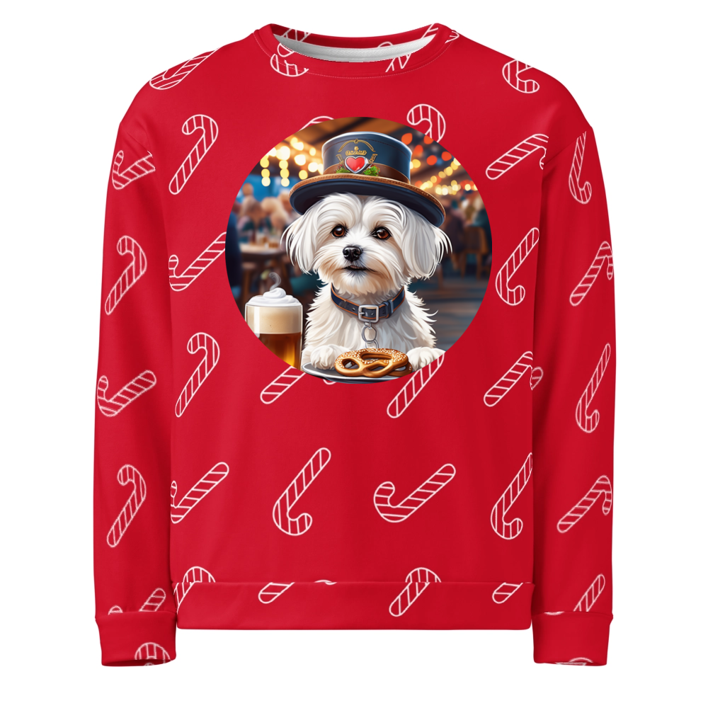 PugMug Custom Maltese Dog Ugly Christmas Sweatshirt