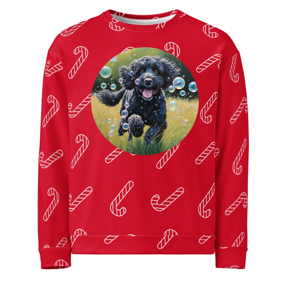 PugMug Custom Portuguese Water Dog Ugly Christmas Sweatshirt