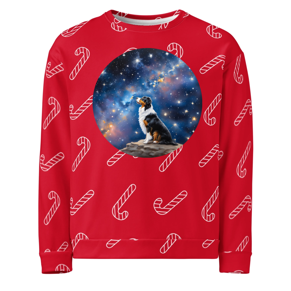 PugMug Custom Miniature American Shepherd Ugly Christmas Sweatshirt