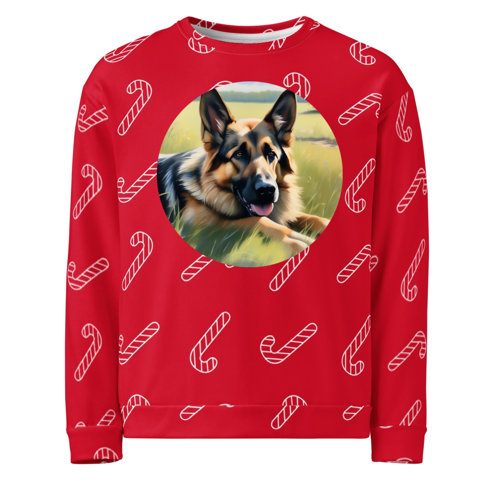 PugMug Custom German Shepherd Dog Ugly Christmas Sweatshirt