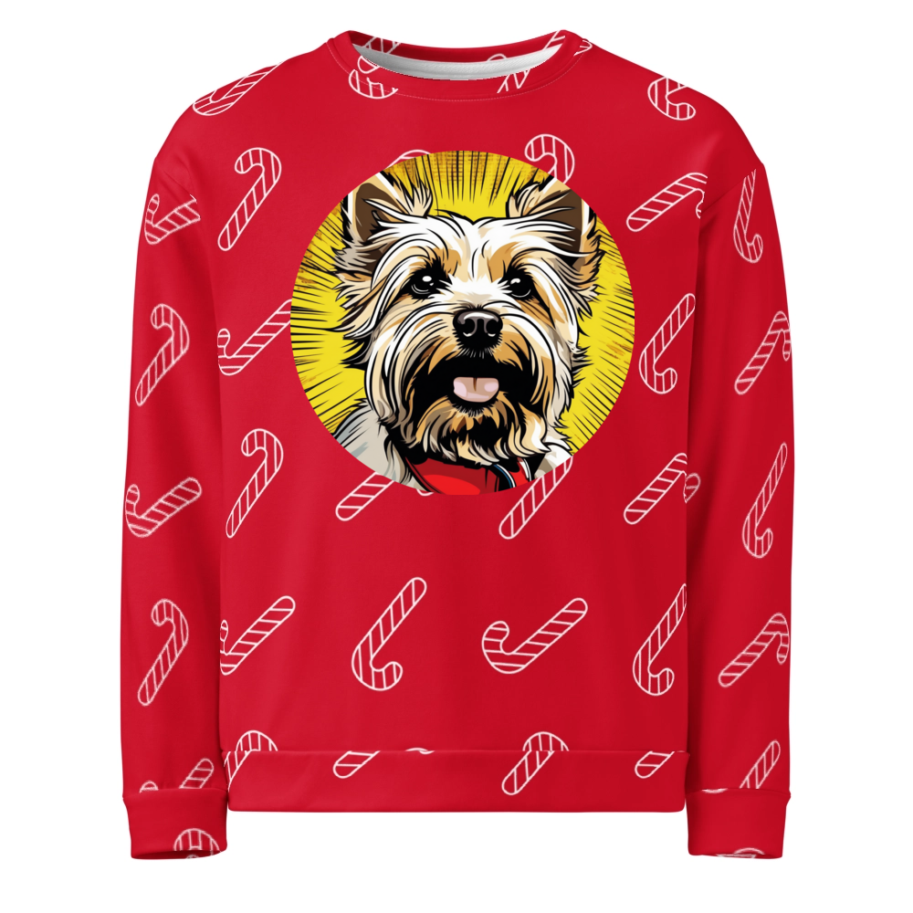 PugMug Custom Cairn Terrier Ugly Christmas Sweatshirt