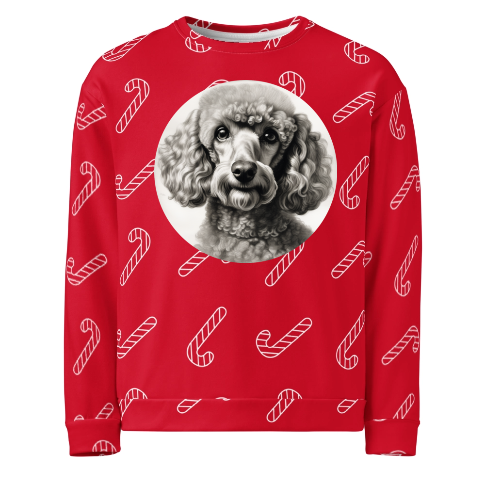 PugMug Custom Tan Poodle Ugly Christmas Sweatshirt