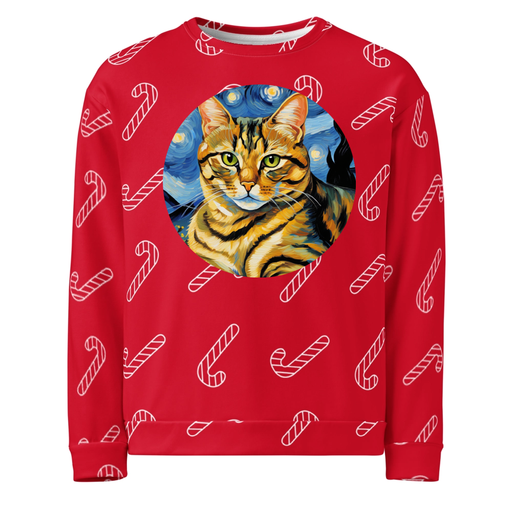 PugMug Custom Tabby Exotic Cat Ugly Christmas Sweatshirt