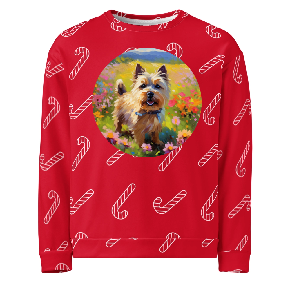 PugMug Custom Cairn Terrier Ugly Christmas Sweatshirt