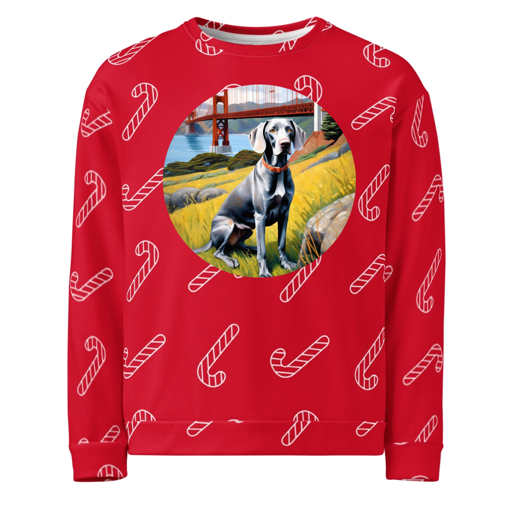 PugMug Custom Weimaraner Ugly Christmas Sweatshirt