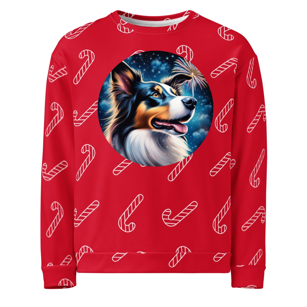 PugMug Custom Border Collie Ugly Christmas Sweatshirt