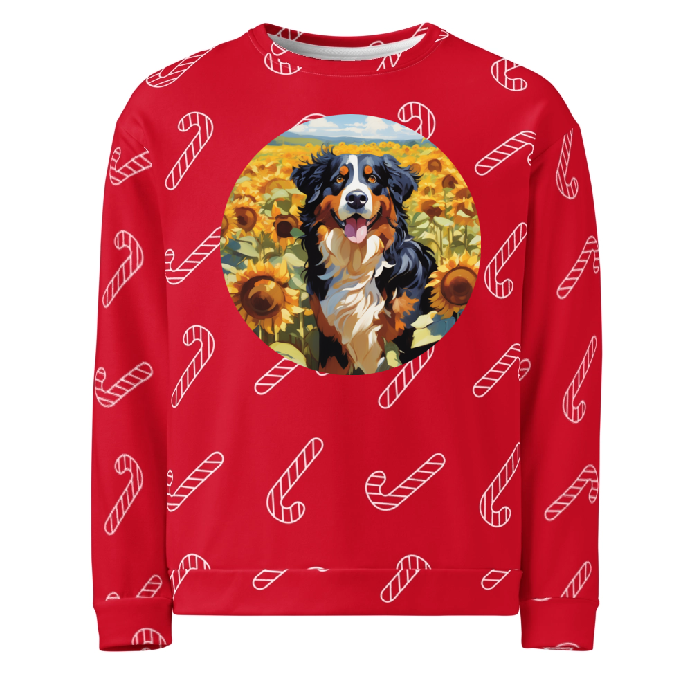 PugMug Custom Bernese Mountain Dog Ugly Christmas Sweatshirt