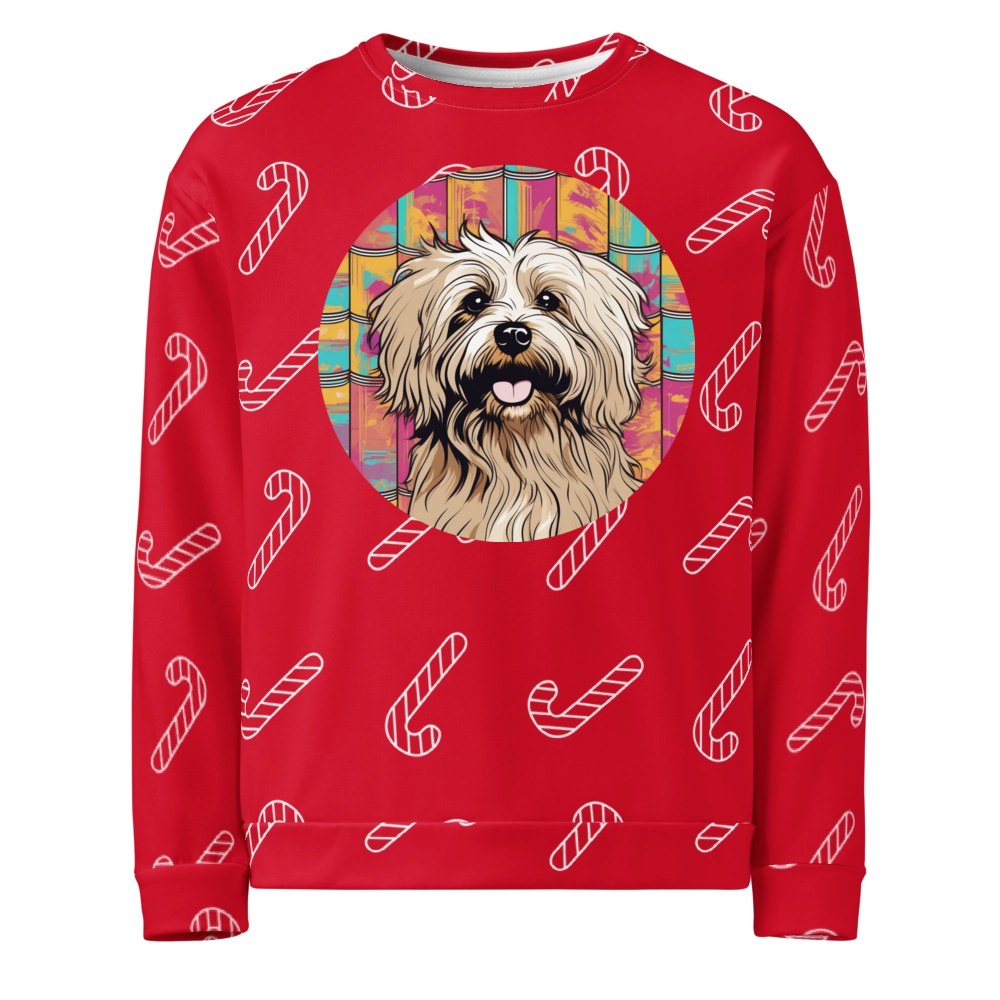 PugMug Custom Tan Havanese Dog Ugly Christmas Sweatshirt