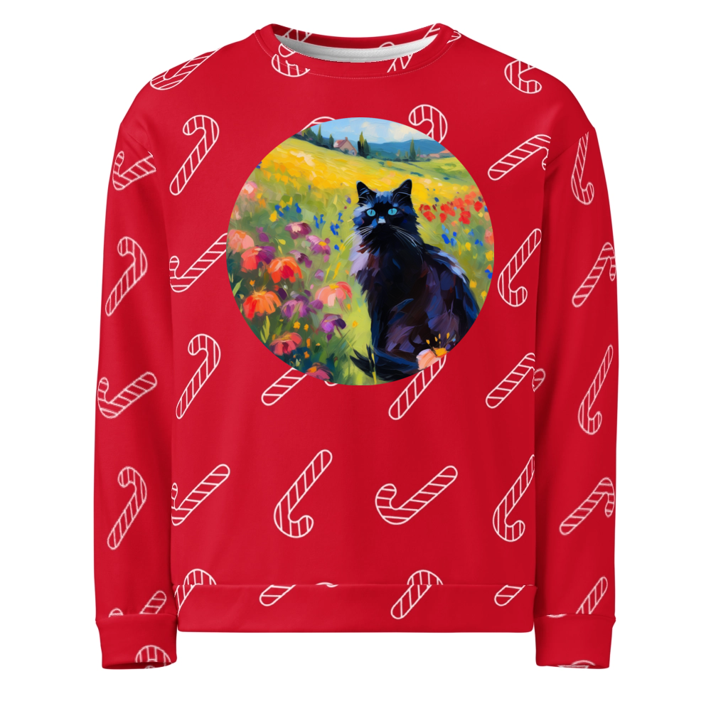 PugMug Custom Black Ragdoll Cat Ugly Christmas Sweatshirt