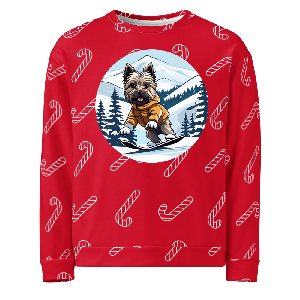 PugMug Custom Cairn Terrier Ugly Christmas Sweatshirt