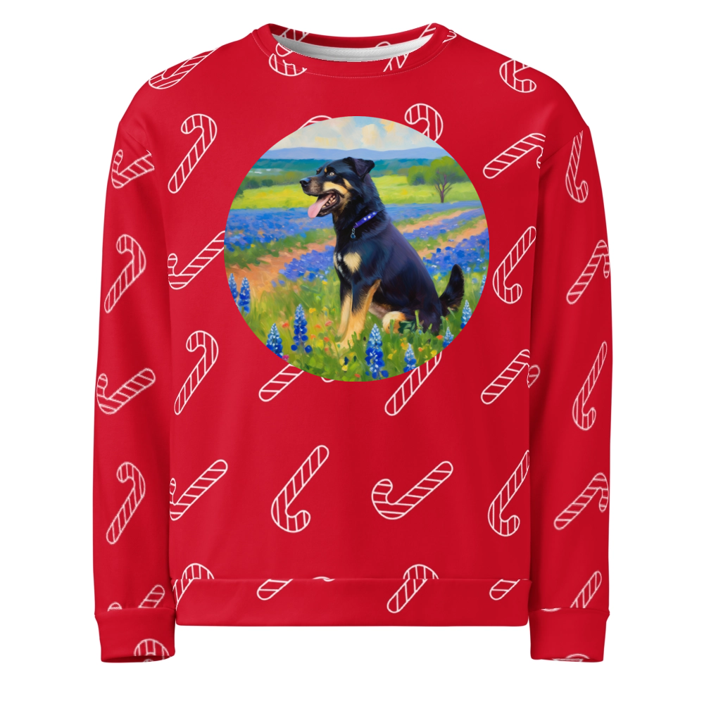 PugMug Custom Blue Ugly Christmas Sweatshirt