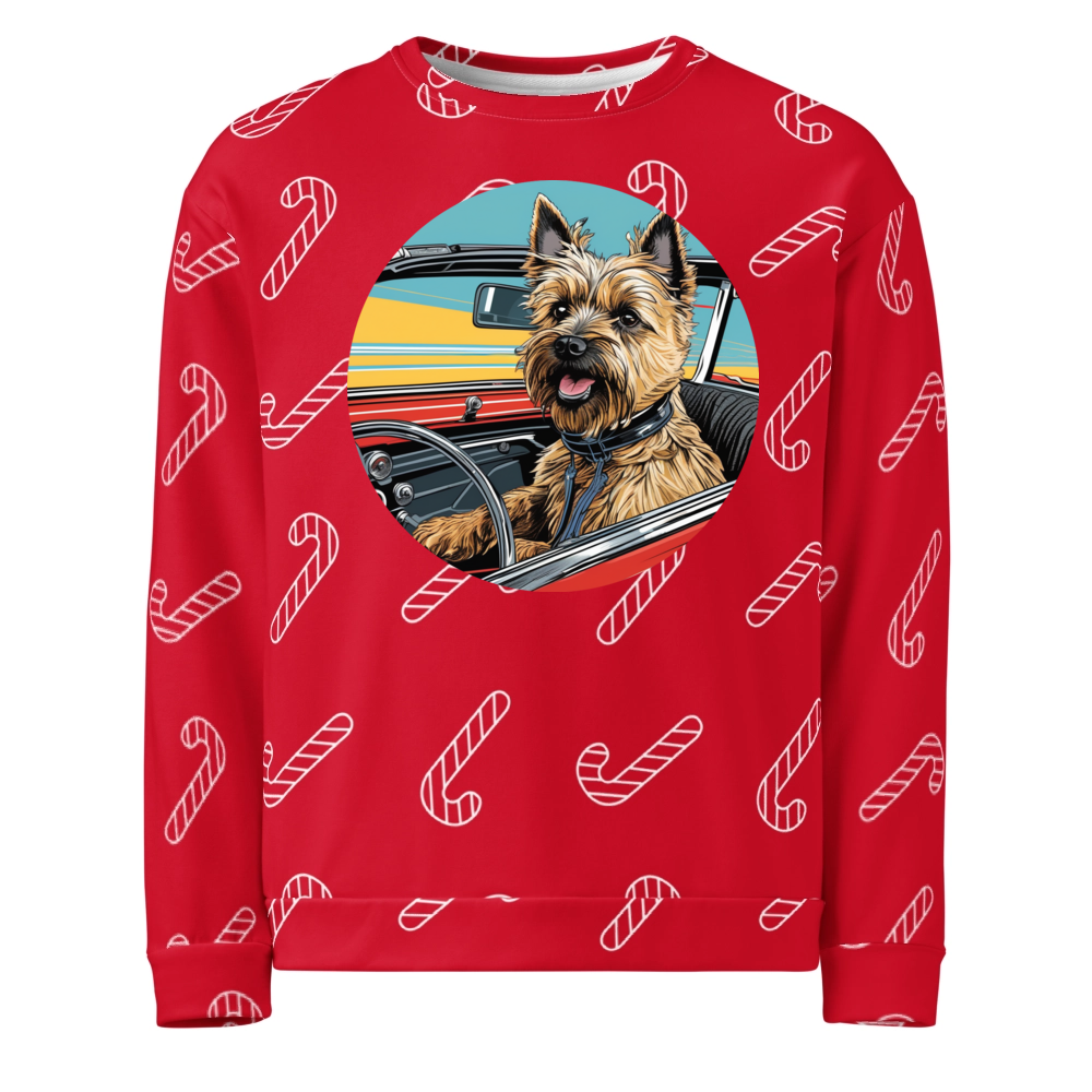 PugMug Custom Cairn Terrier Ugly Christmas Sweatshirt