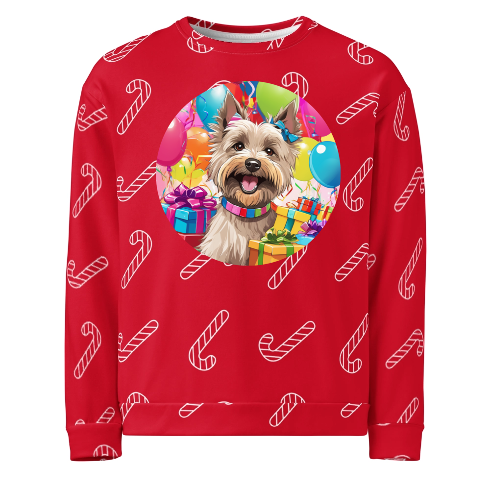 PugMug Custom Cairn Terrier Ugly Christmas Sweatshirt