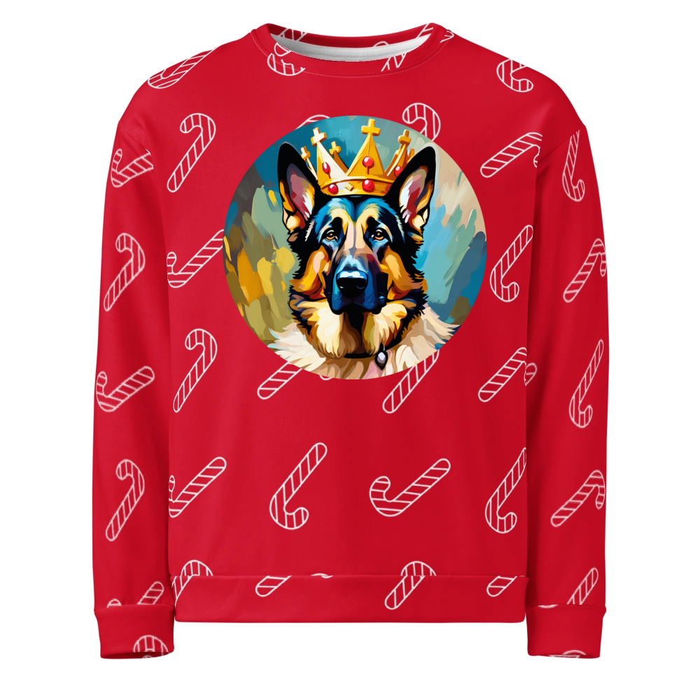 PugMug Custom German Shepherd Dog Ugly Christmas Sweatshirt