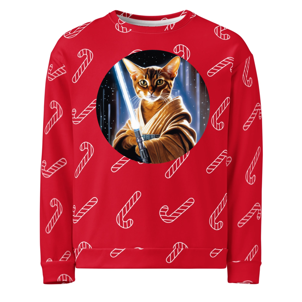 PugMug Custom Tabby Abyssinian Cat Ugly Christmas Sweatshirt