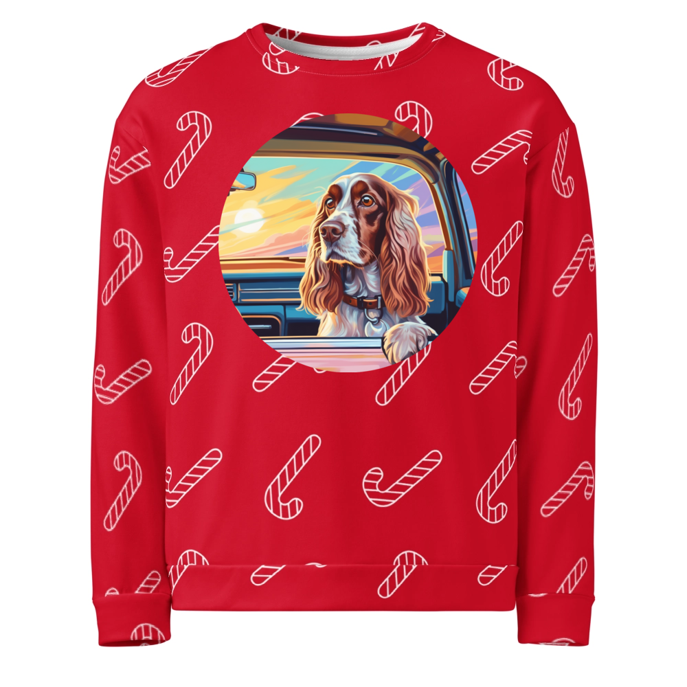 PugMug Custom English Cocker Spaniel Ugly Christmas Sweatshirt