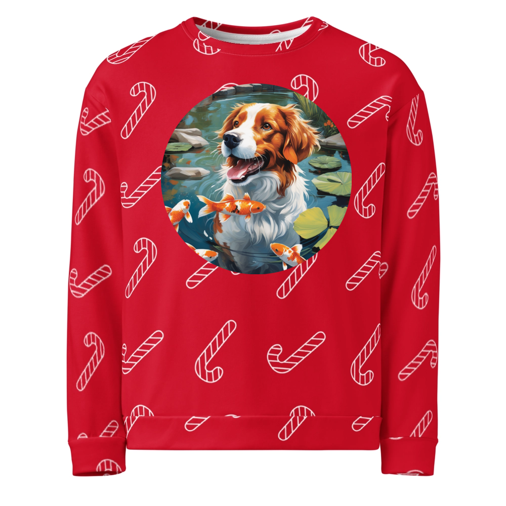 PugMug Custom Brittany Dog Ugly Christmas Sweatshirt