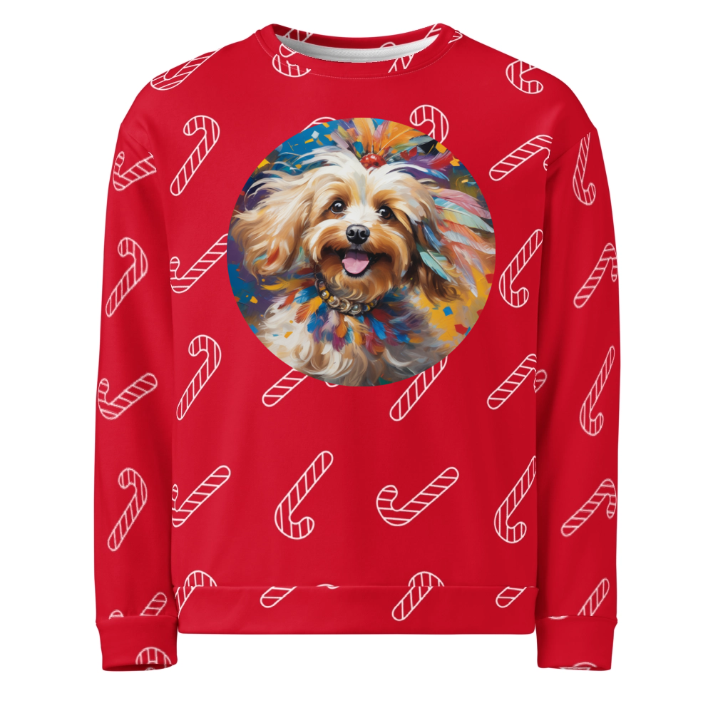 PugMug Custom Tan Havanese Dog Ugly Christmas Sweatshirt