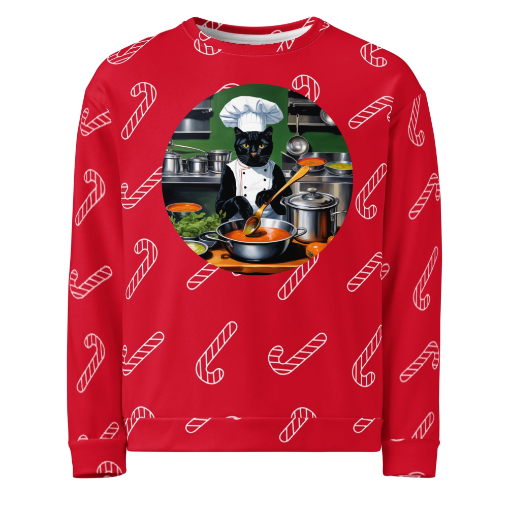 PugMug Custom Black Exotic Cat Ugly Christmas Sweatshirt