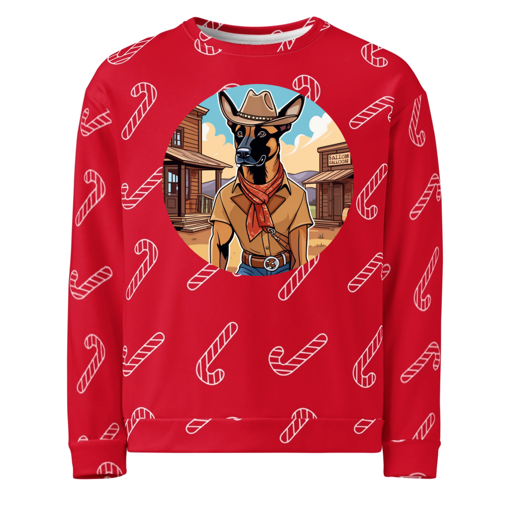 PugMug Custom Belgian Malinois Ugly Christmas Sweatshirt