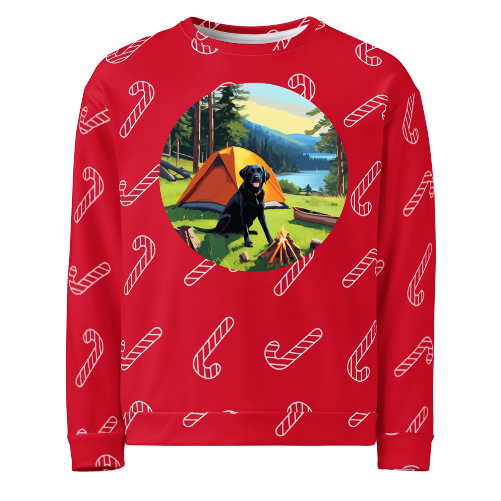 PugMug Custom Black Labrador Retriever Ugly Christmas Sweatshirt