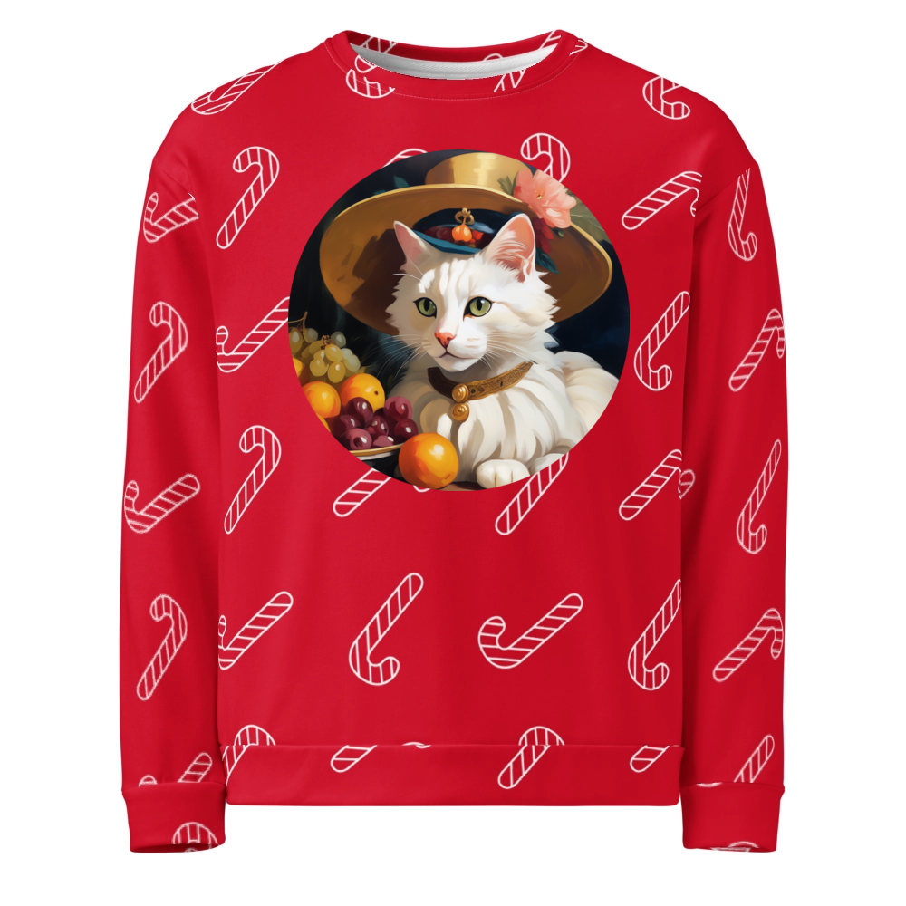 PugMug Custom White Exotic Cat Ugly Christmas Sweatshirt