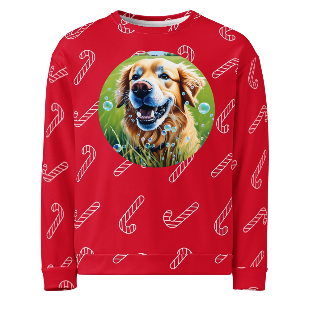 PugMug Custom Golden Retriever Ugly Christmas Sweatshirt