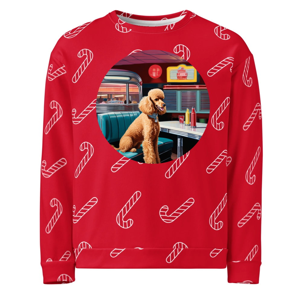 PugMug Custom Tan Poodle Ugly Christmas Sweatshirt
