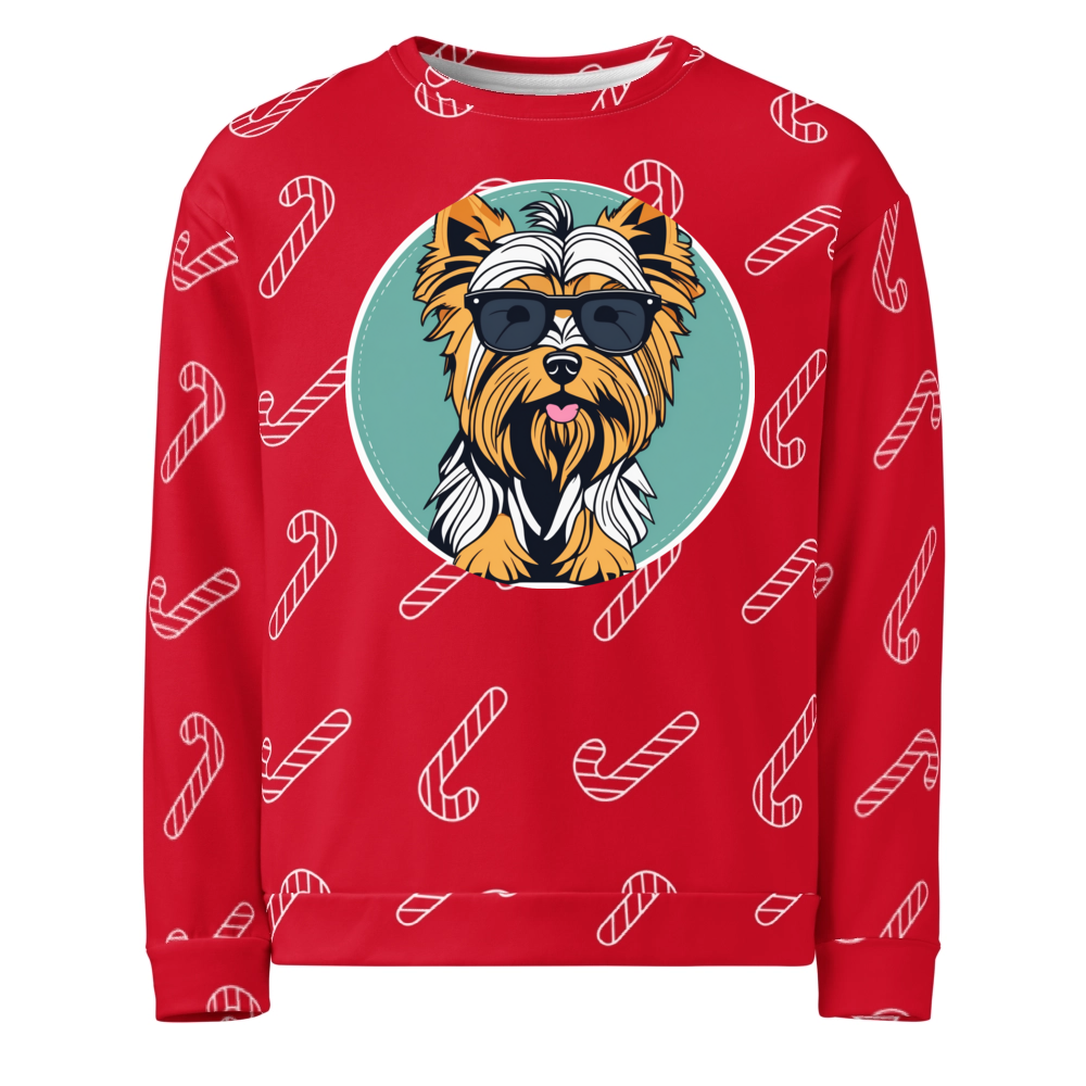 PugMug Custom Yorkshire Terrier Ugly Christmas Sweatshirt