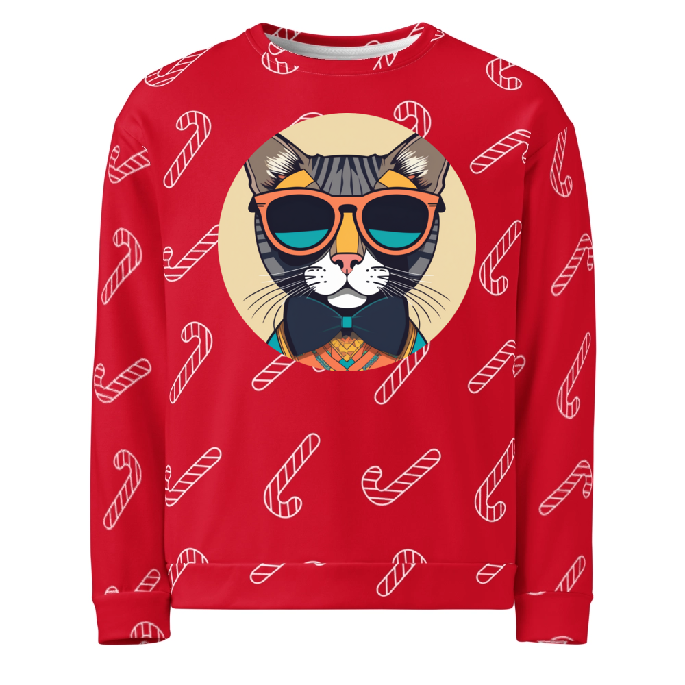 PugMug Custom Tabby Exotic Cat Ugly Christmas Sweatshirt