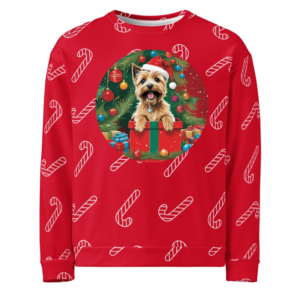 PugMug Custom Cairn Terrier Ugly Christmas Sweatshirt