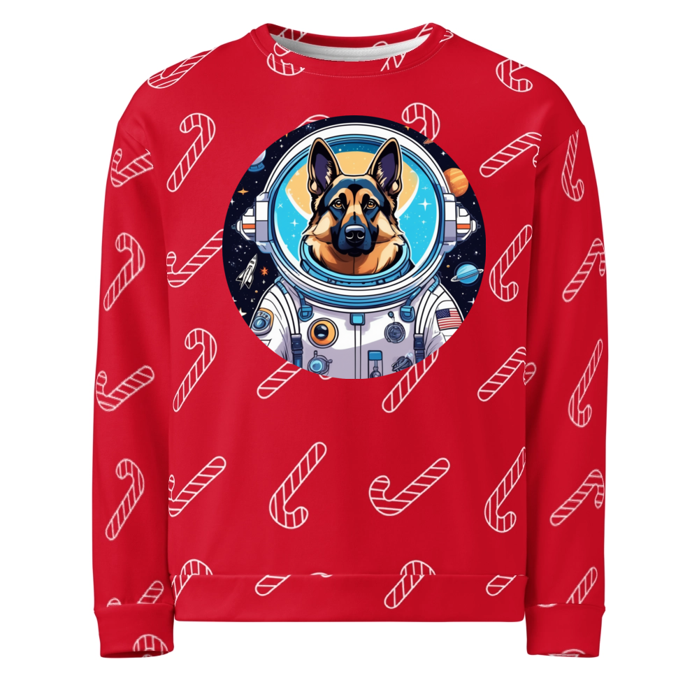 PugMug Custom German Shepherd Dog Ugly Christmas Sweatshirt
