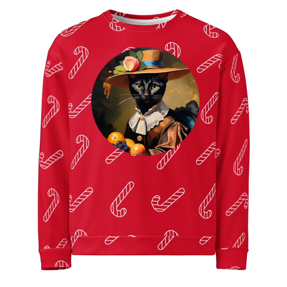 PugMug Custom Black Abyssinian Cat Ugly Christmas Sweatshirt