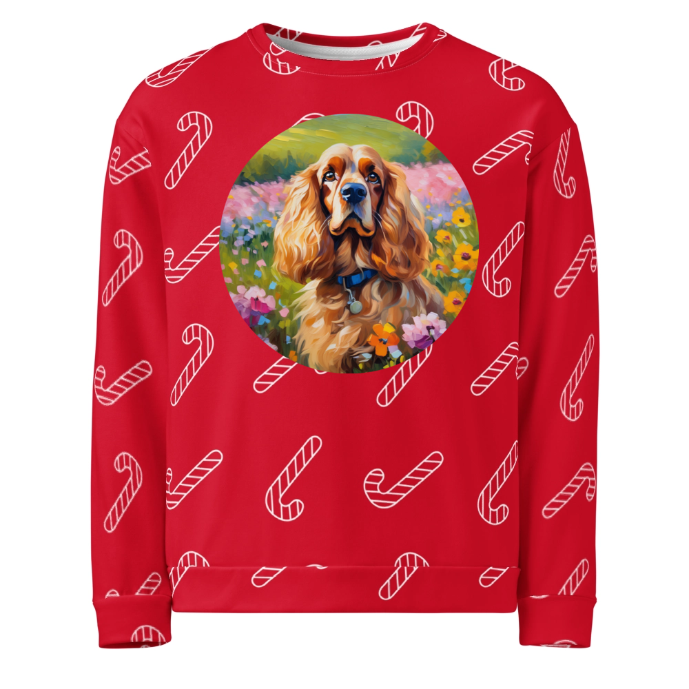 PugMug Custom Cocker Spaniel Ugly Christmas Sweatshirt