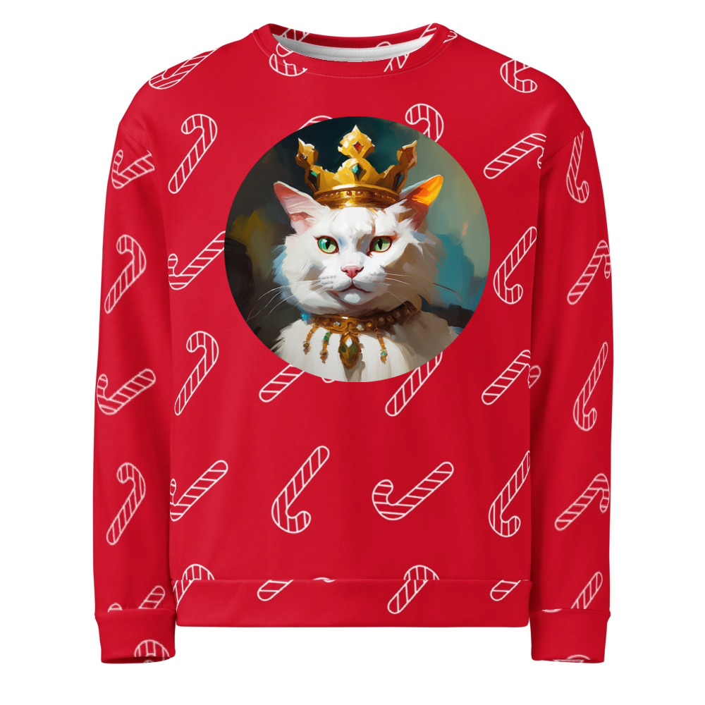 PugMug Custom White Exotic Cat Ugly Christmas Sweatshirt
