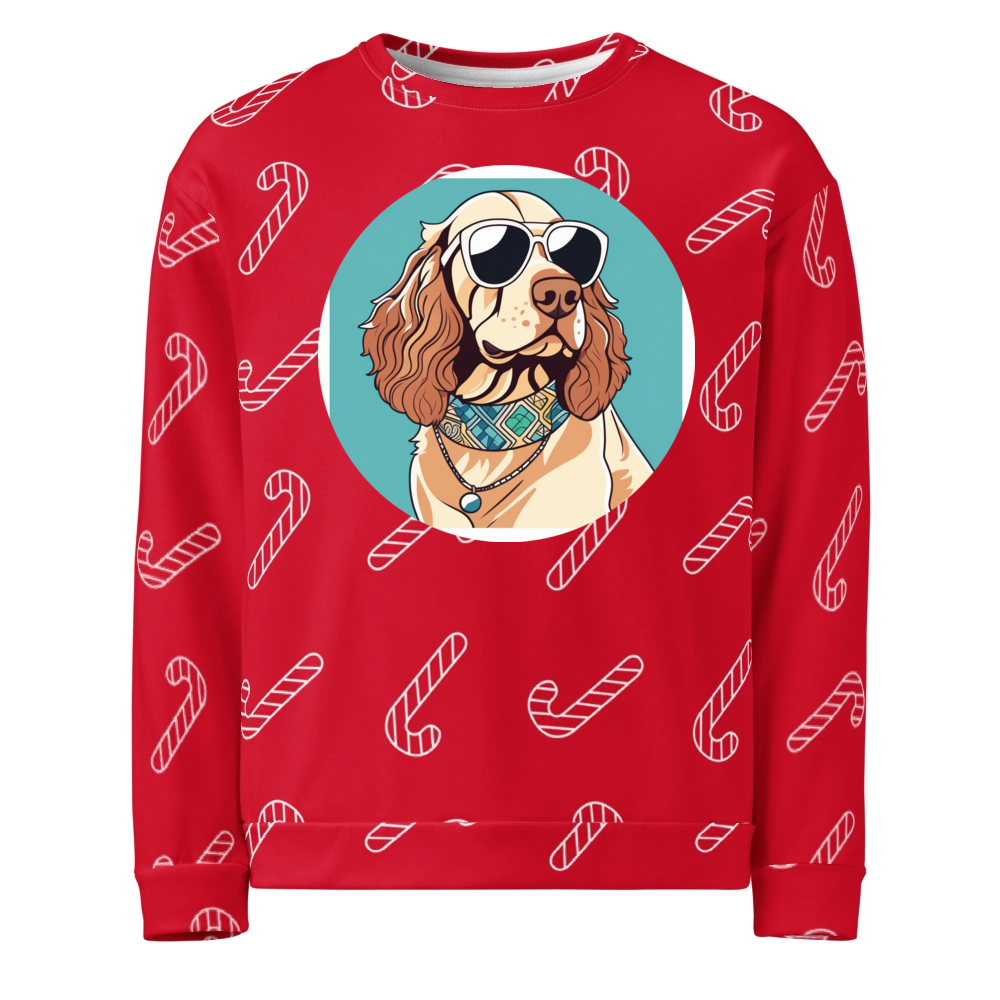 PugMug Custom Cocker Spaniel Ugly Christmas Sweatshirt