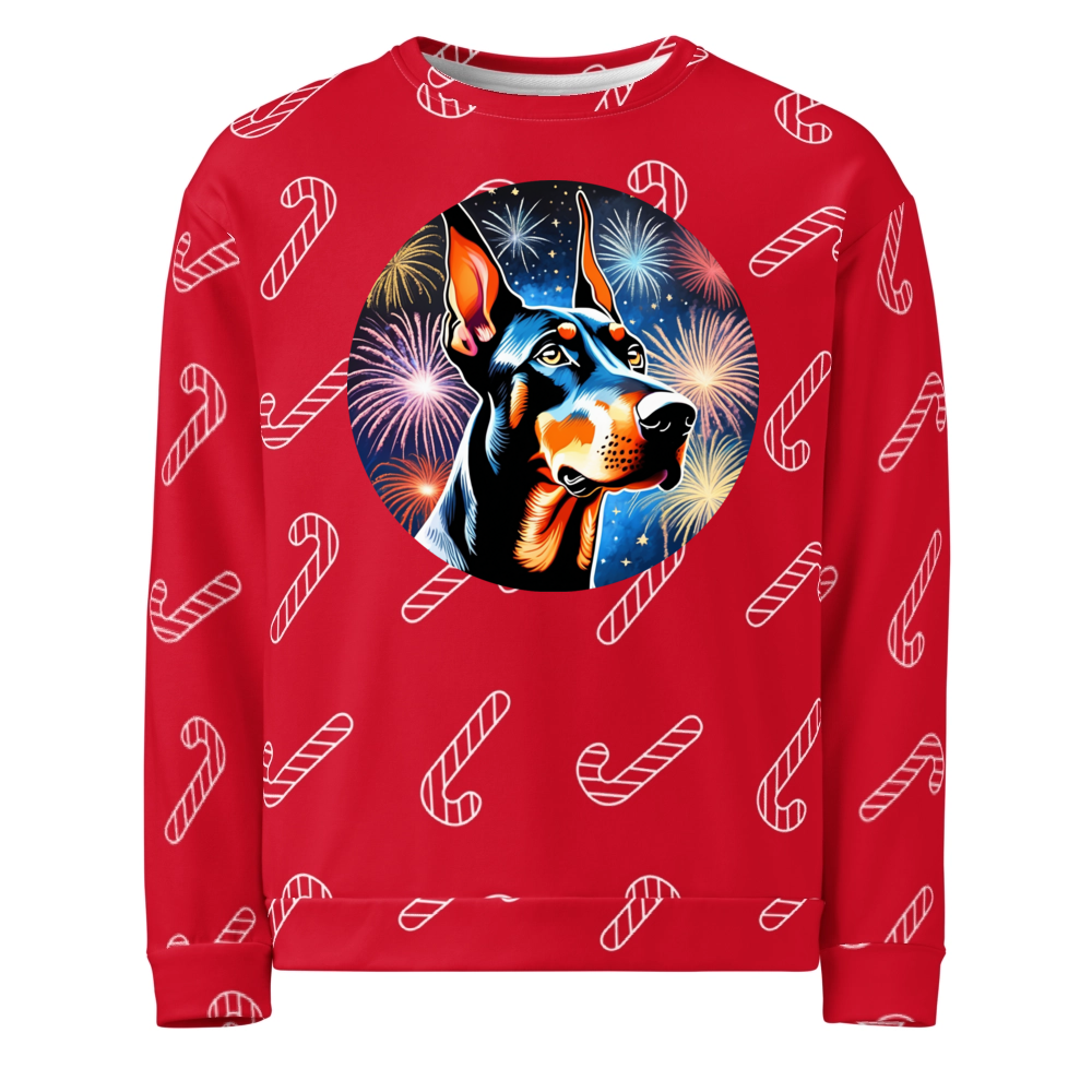 PugMug Custom Doberman Pinscher Ugly Christmas Sweatshirt