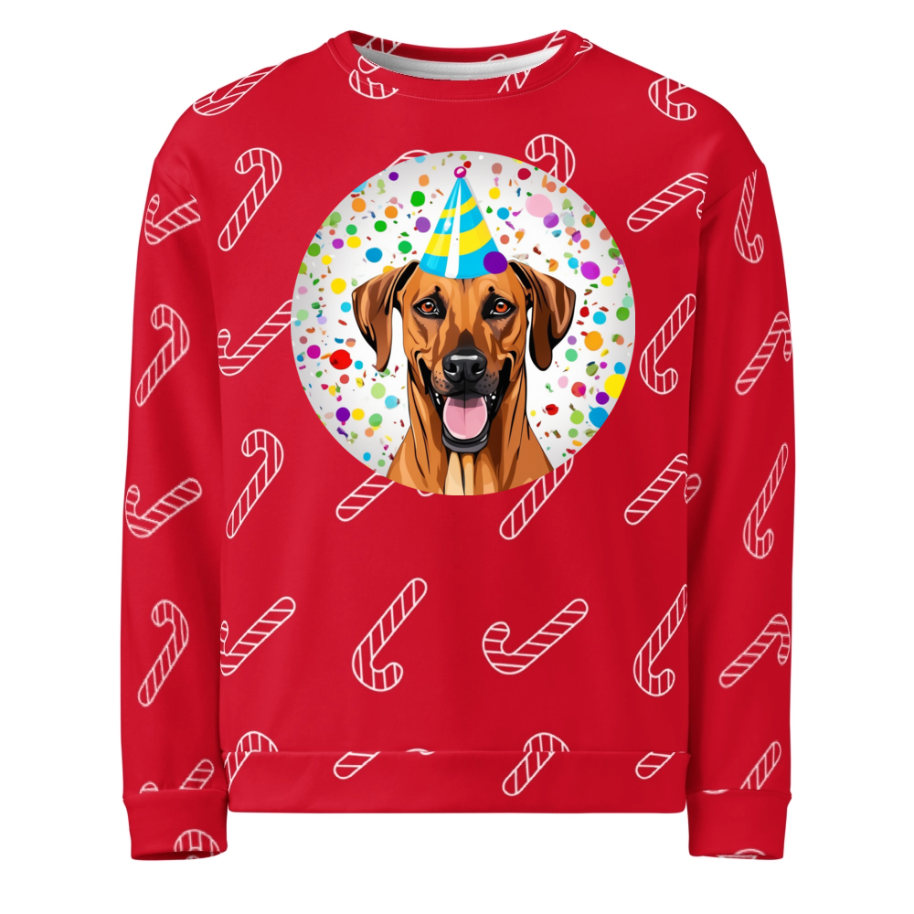 PugMug Custom Rhodesian Ridgeback Ugly Christmas Sweatshirt