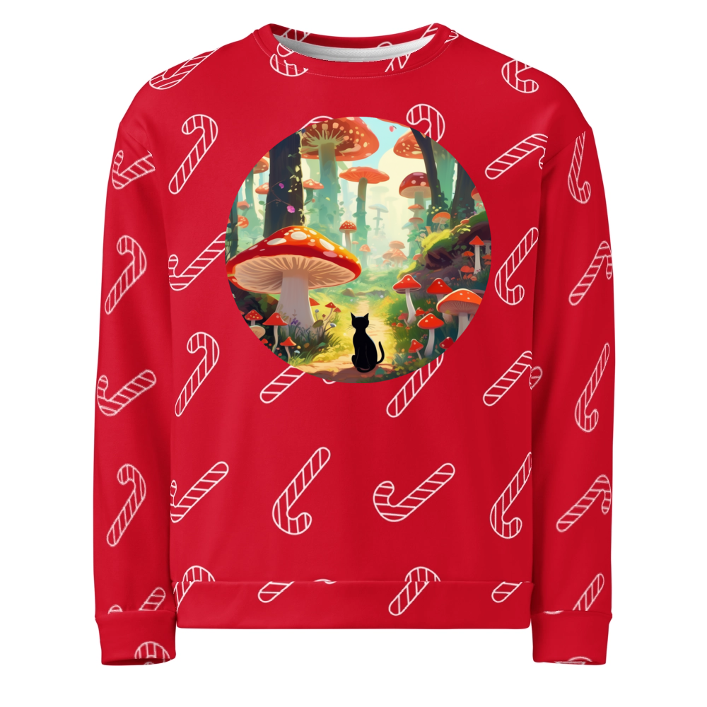 PugMug Custom Black Companion Cat Ugly Christmas Sweatshirt