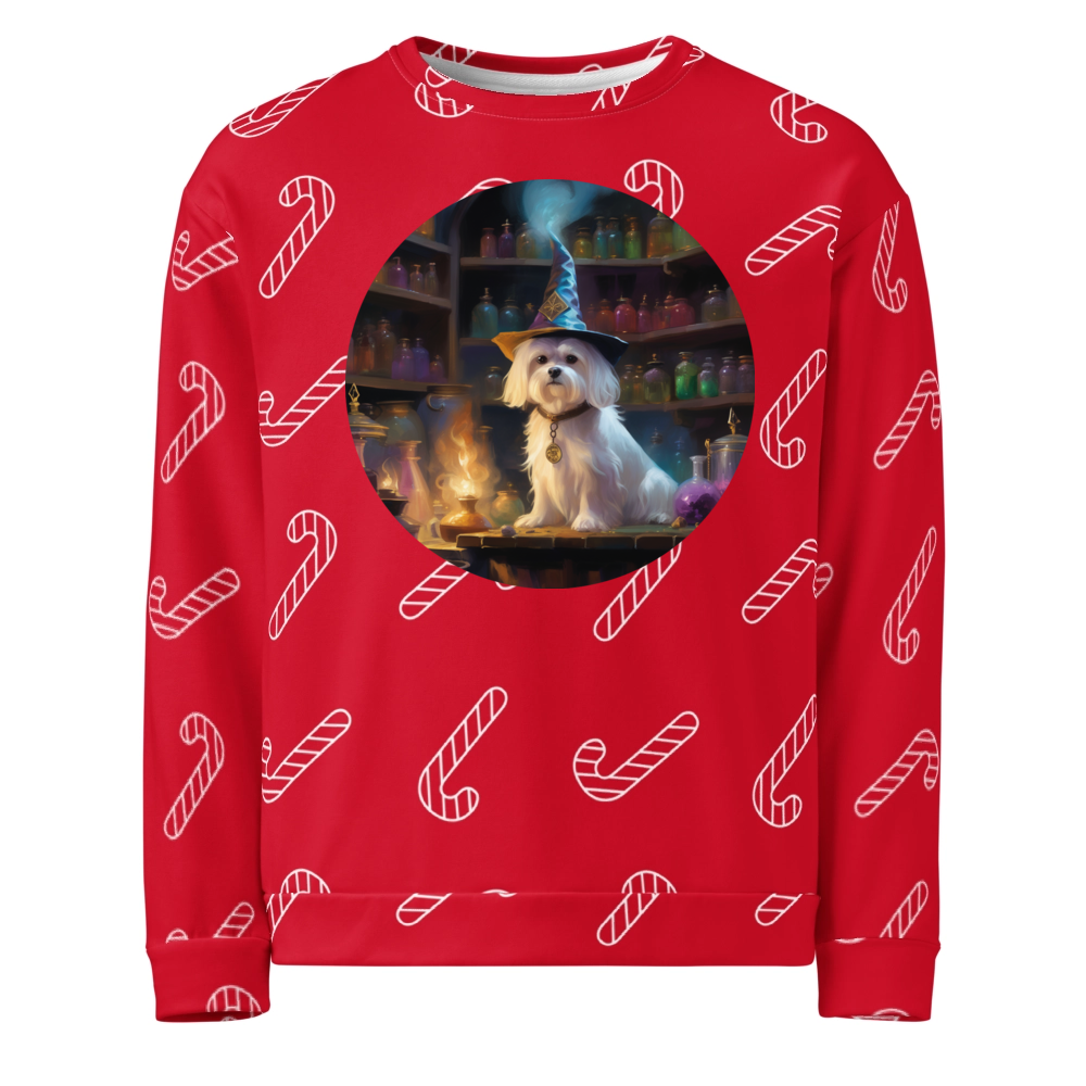 PugMug Custom Maltese Dog Ugly Christmas Sweatshirt