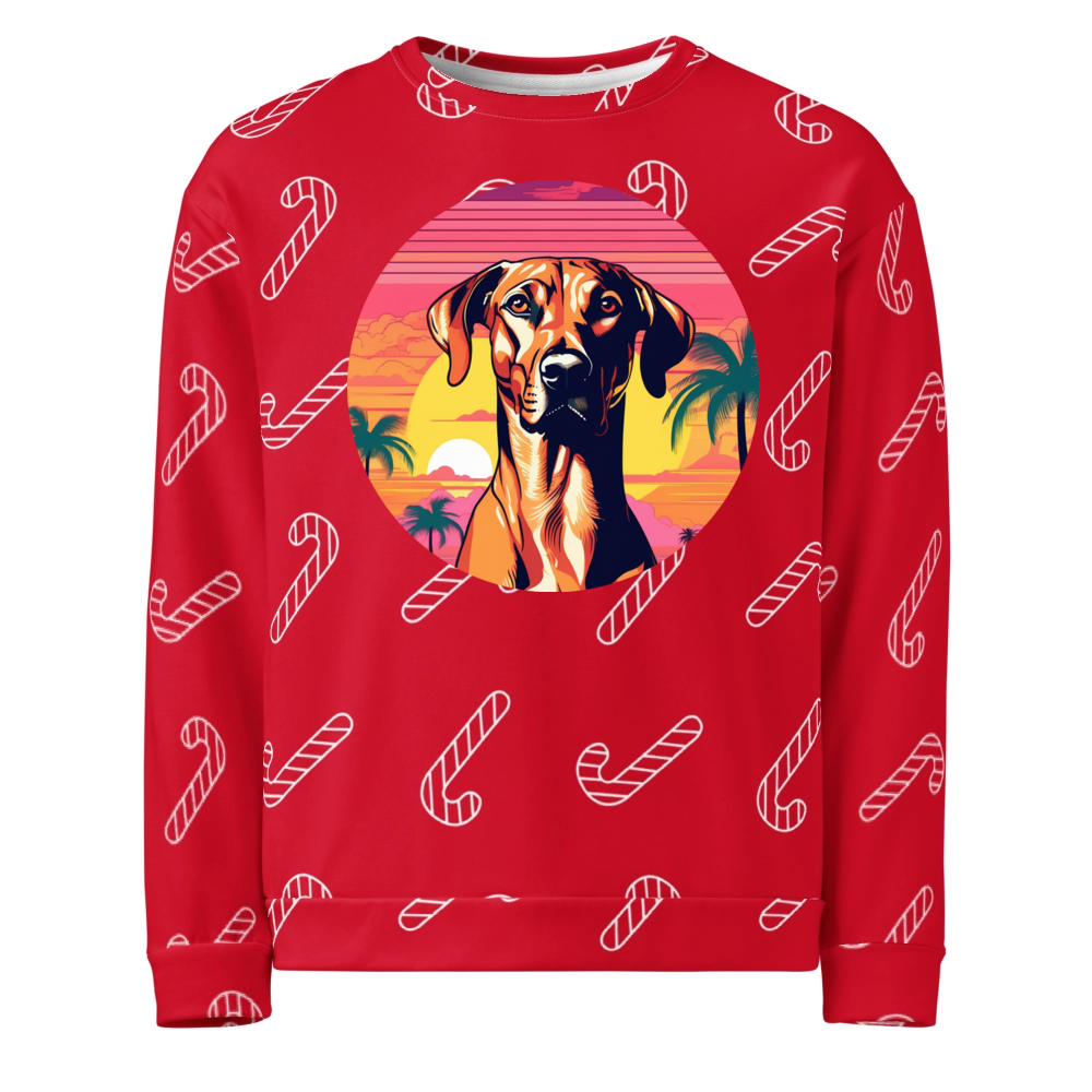 PugMug Custom Rhodesian Ridgeback Ugly Christmas Sweatshirt