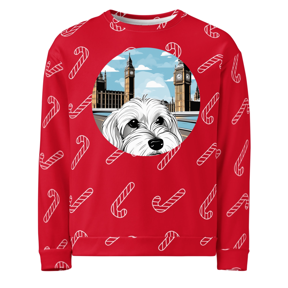 PugMug Custom Maltese Dog Ugly Christmas Sweatshirt